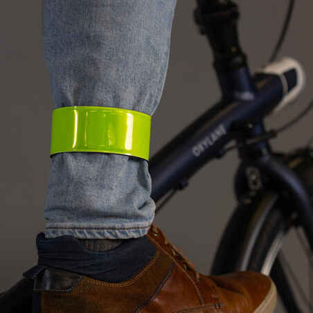 סרט לזרוע Hi-Vis לרכיבת אופניים - צהוב ניאון