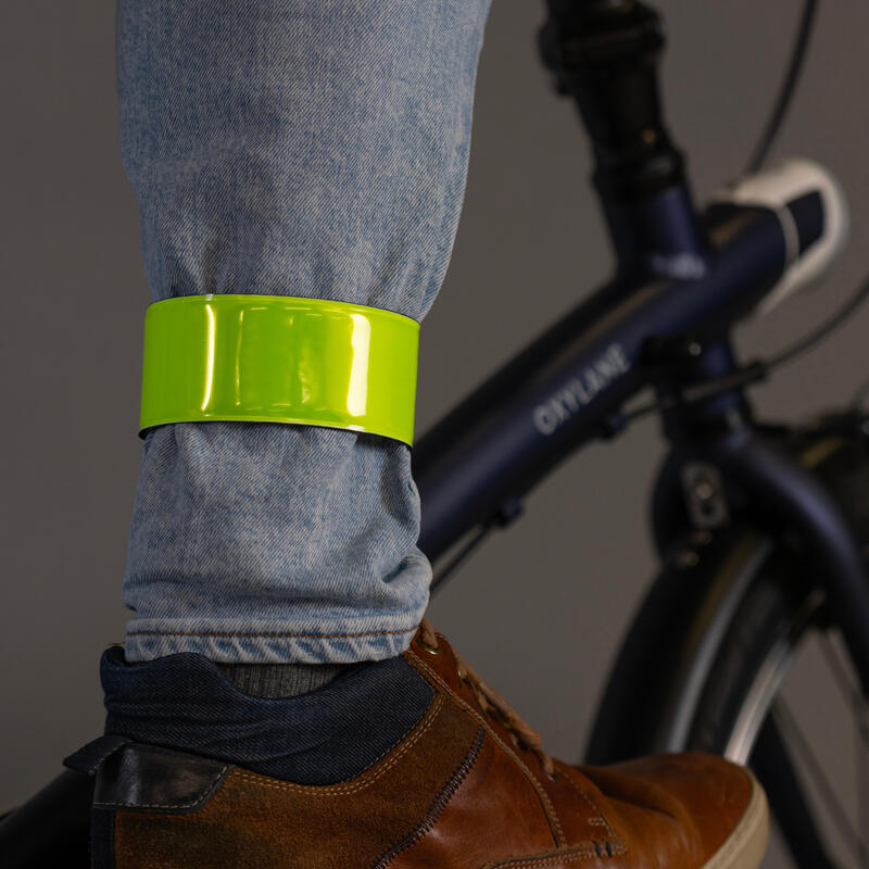 BRAZALETE DE VISIBILIDAD PARA BICICLETA AMARILLO FLUORESCENTE