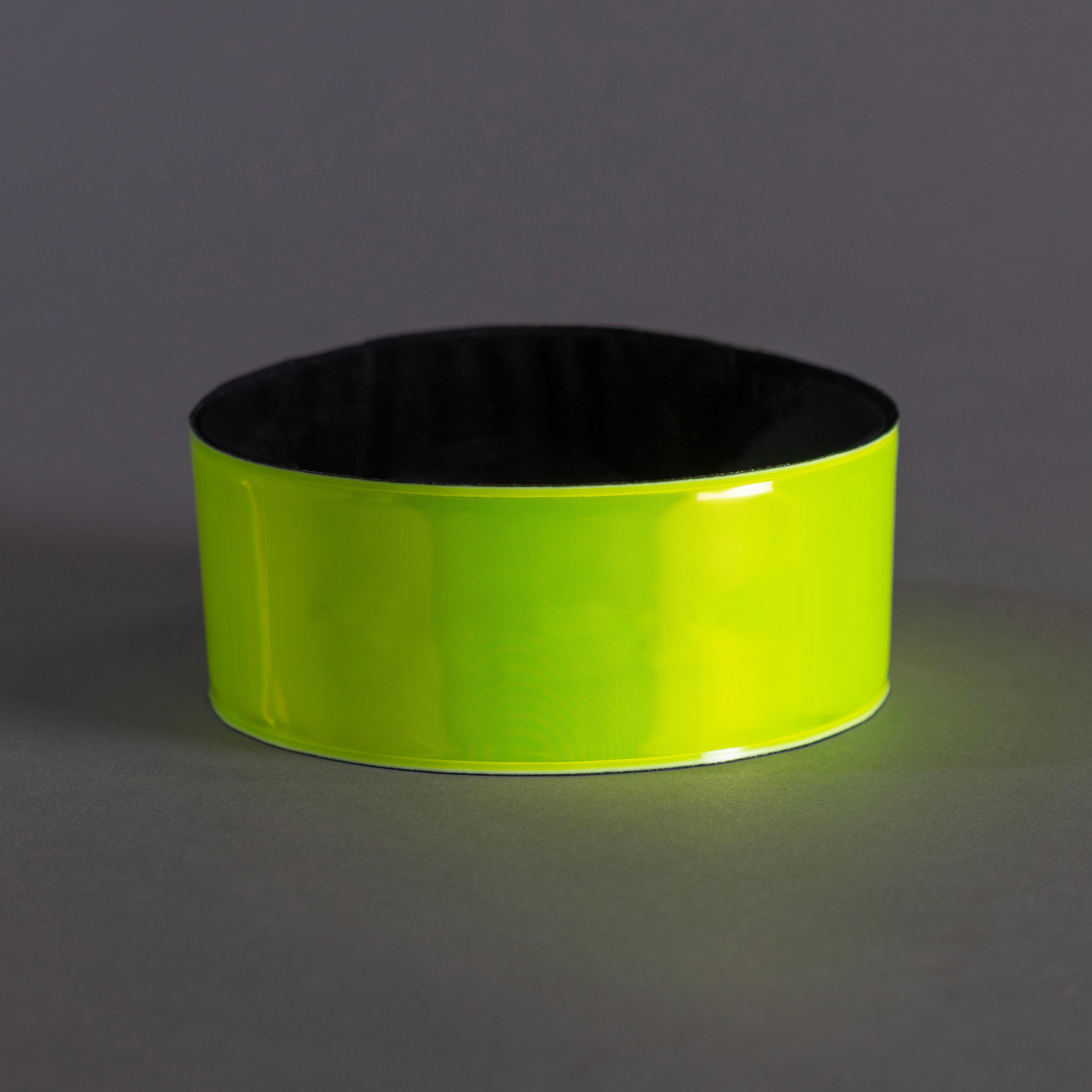 2 X Brassard Sécurité Jaune Fluo Rétro Réfléchissant Moto Vélo Running