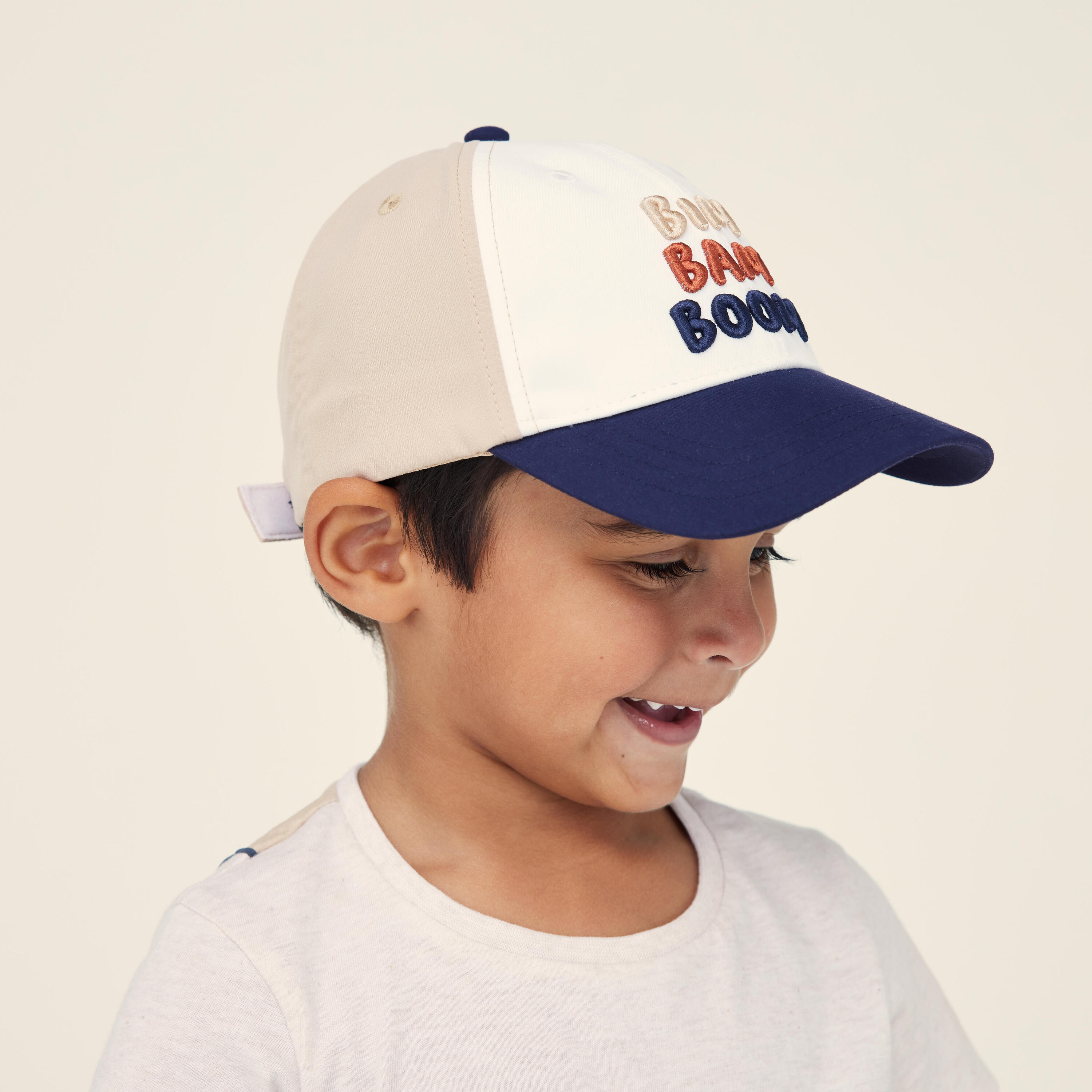 Kids' Cap 500 - Blue with Patterns 3/5