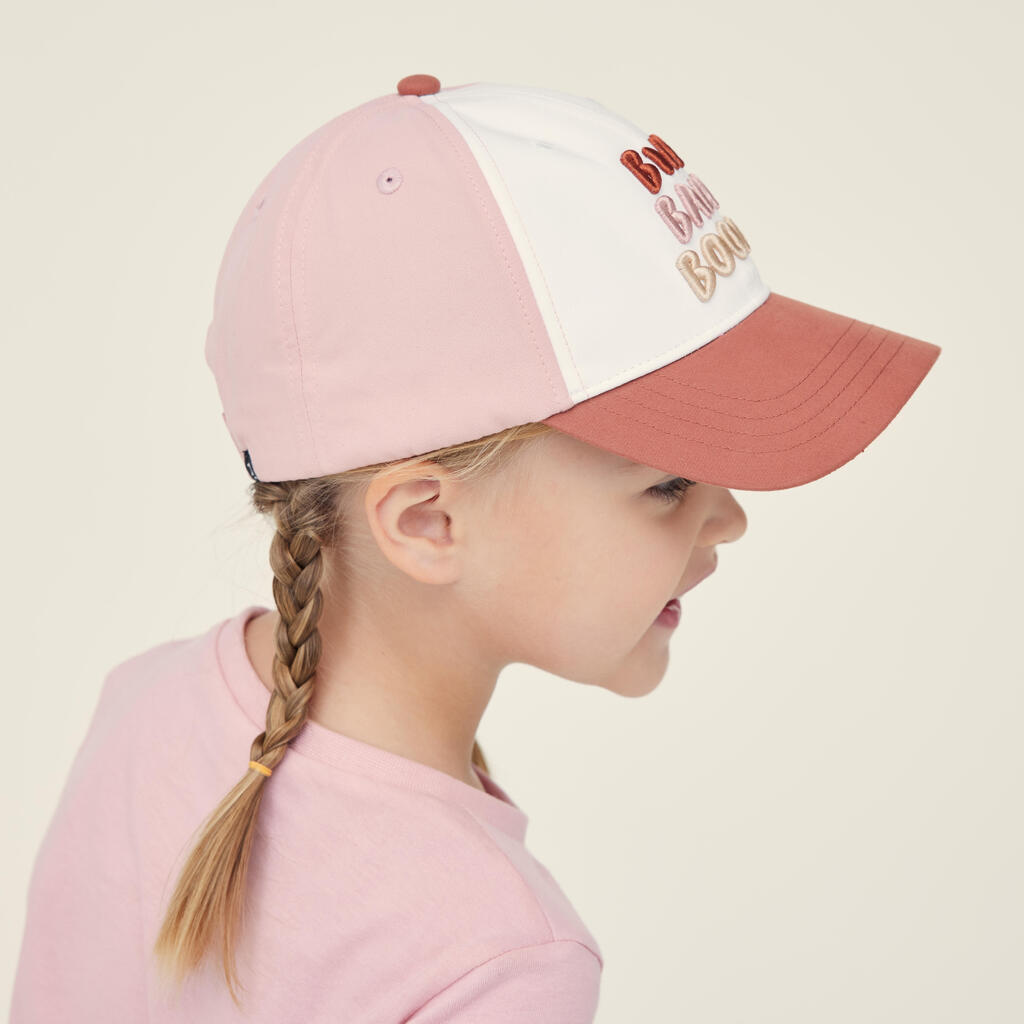 Kids' Cap 500 - Pink with Pattern