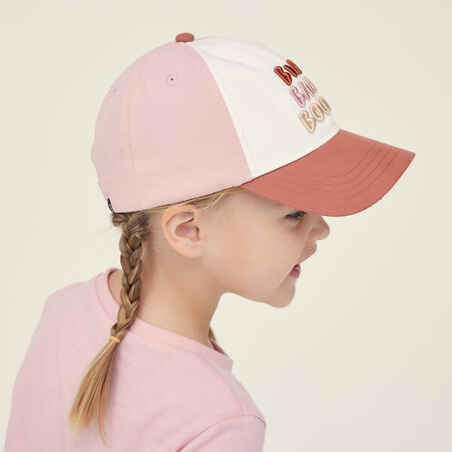 Kids' Cap 500 - Pink with Pattern