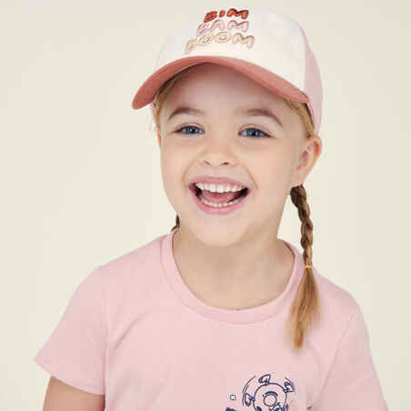 Kids' Cap 500 - Pink with Pattern