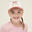 Cap 500 verstellbar Kinder weiss mit rosa Muster 