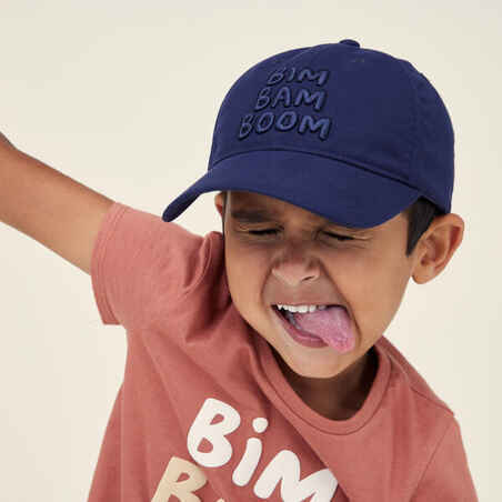 Kids' Cap 500 - Navy Blue with Motifs