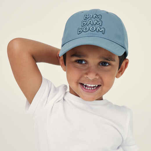 Kids' Cap 500 - Blue with Patterns