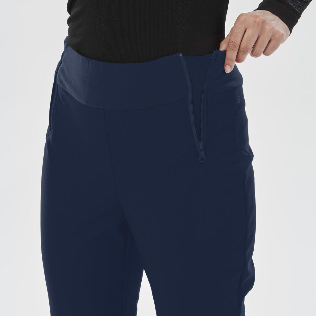 Women's Slim Fit Trousers 500 - Navy Blue