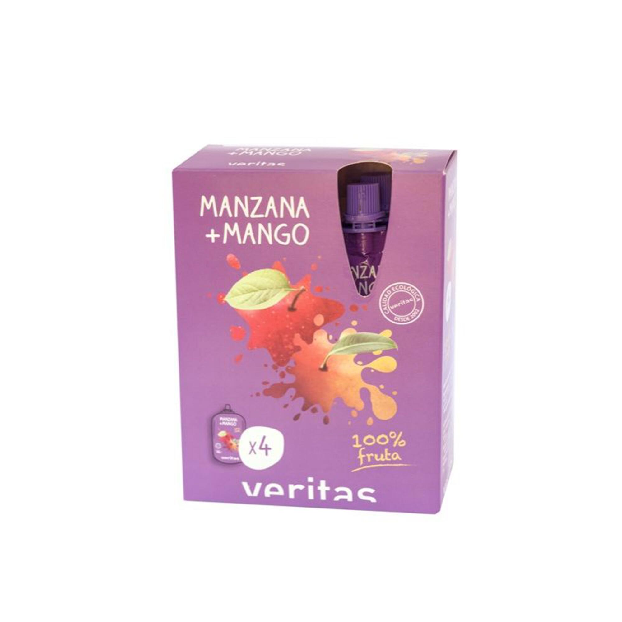 ECOVERITAS Puré de fruta 100% ECO Veritas de Manzana y Mango 4x100g