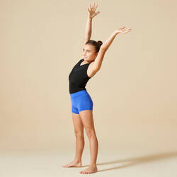 Girls' Basic Sleeveless Gym Leotard - Black