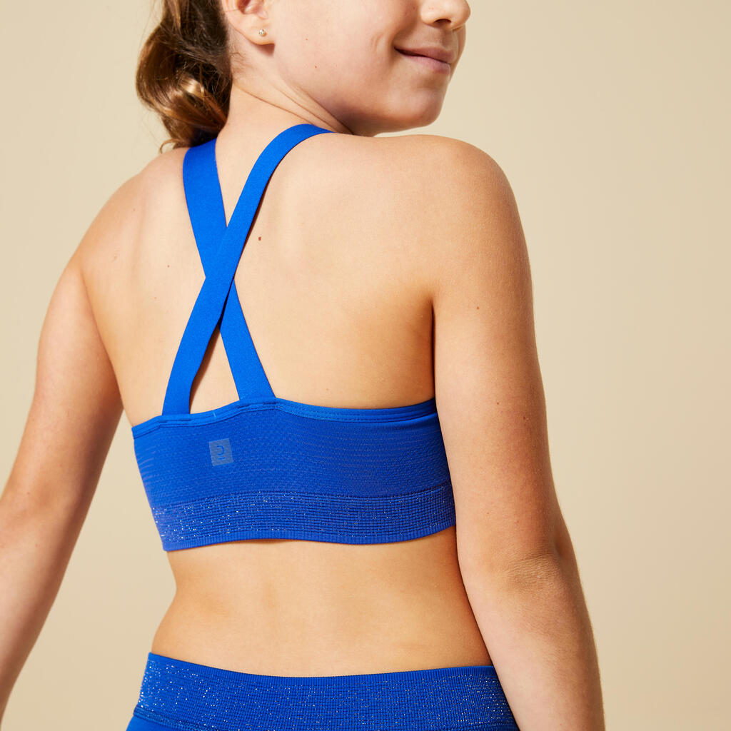 Girls' Gym Sports Bra 580 - Blue