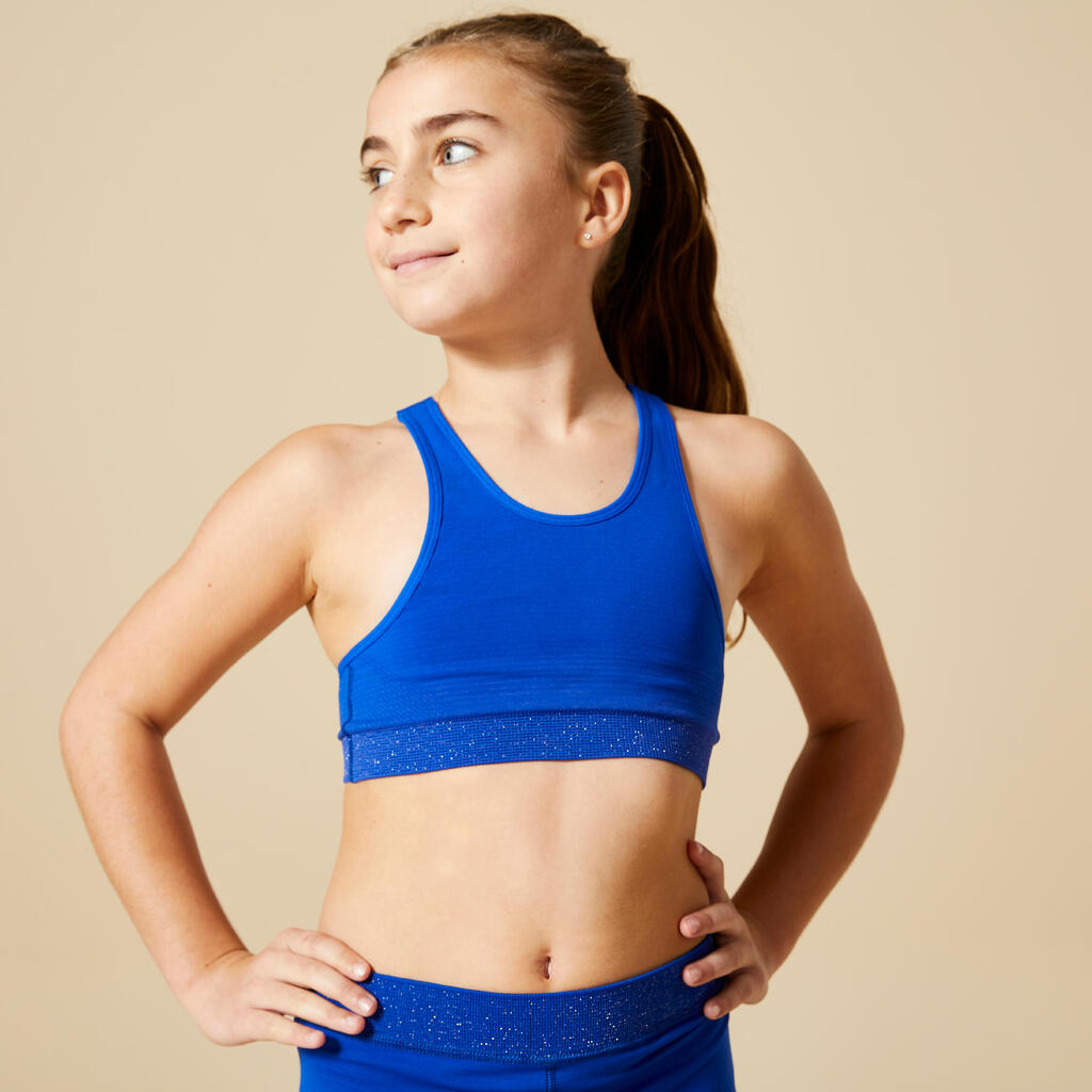 Girls' Gym Sports Bra 580 - Blue