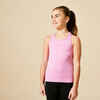 Majica bez rukava za vježbanje za djevojčice ružičasta