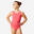 Maillot Gimnasia JSM 540 Niña Rosa Sin Mangas Cuello Redondo