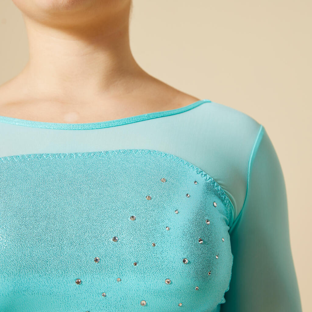 Girls' Gym Leotard - Turquoise