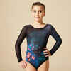 Dievčenský gymnastický trikot 980 čierny
