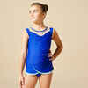 Girls' Rhythmic Gymnastics (RG) Sleeveless Skirted Leotard - Blue Rhinestone