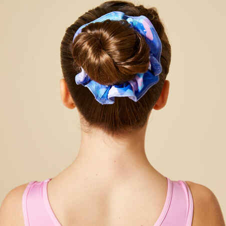 גומיית שיער להתעמלות אומנותית לילדות - הדפס כחול