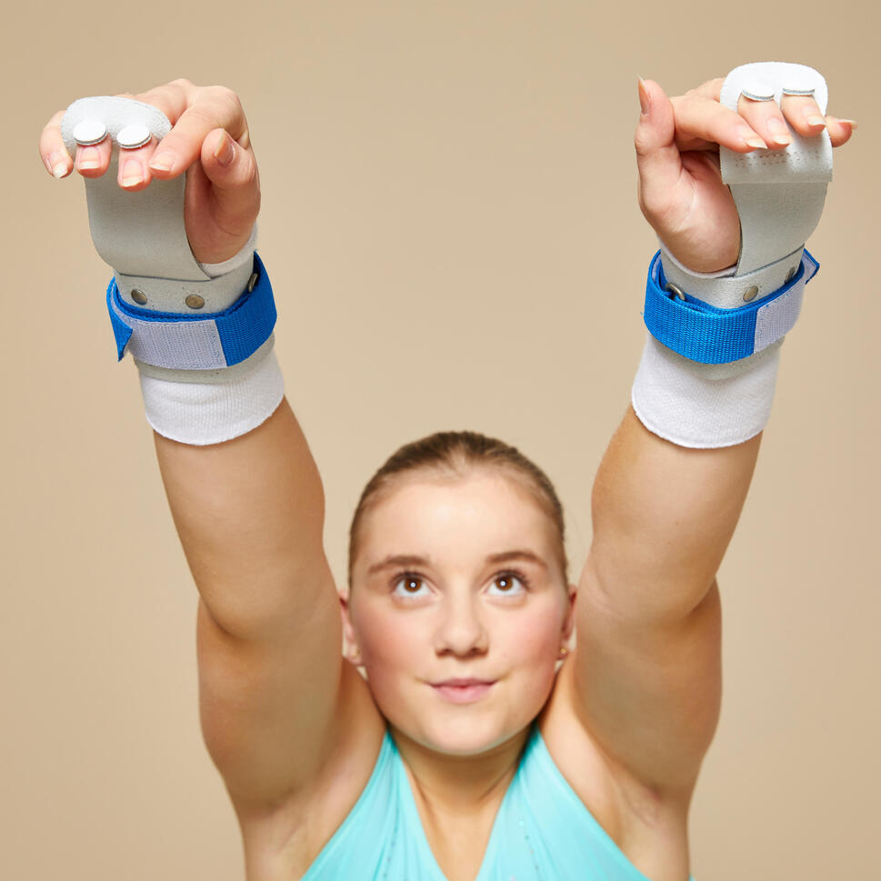 Guanti E Polsini Per Ginnastica - Set Paracalli In Pelle Con Protezione Palmo E Polso