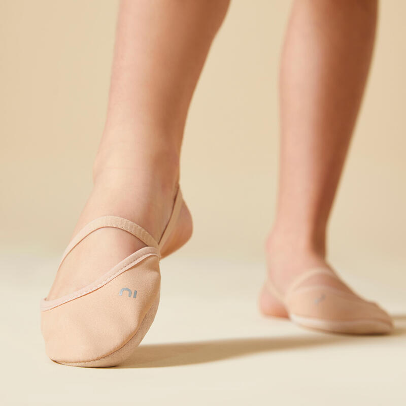 Demi-pointes de Gymnastique Rythmique en microfibre Beige