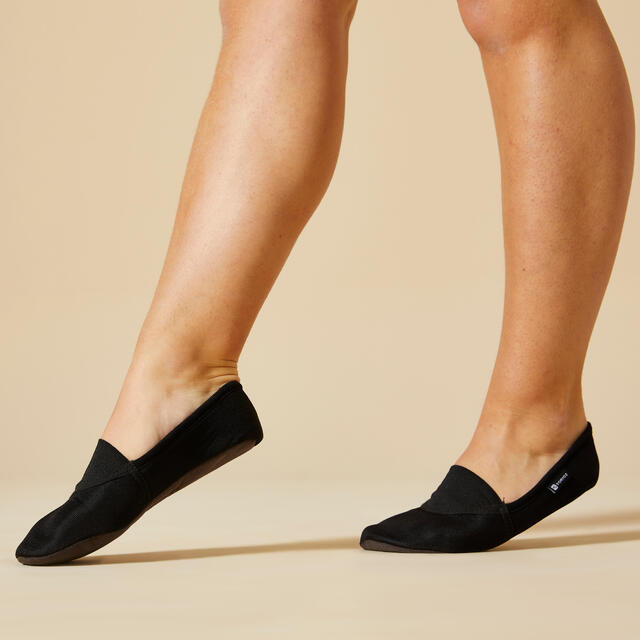 Sapatilhas em Tecido de ginástica Criança, Preto