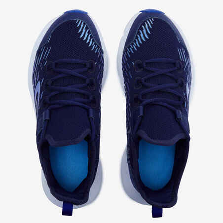 AT Flex Run children's running shoes with laces - bright blue and sky blue