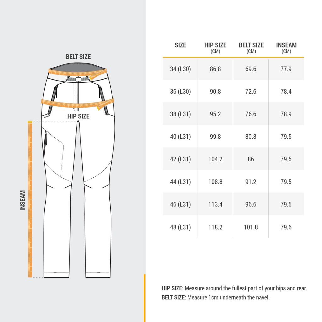 Pantalone za planinarenje po snegu SH500 ženske vodoodbojne tople - crne