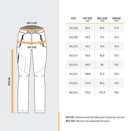 Pantalon chaud déperlant de randonnée ventilé - SH500 MOUNTAIN