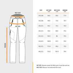 WOMEN'S WARM WATER-REPELLENT SNOW HIKING TROUSERS - SH500 MOUNTAIN