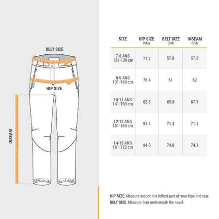Pantalón de montaña y nieve térmico perlante Niños 7-15 años Quechua SH500