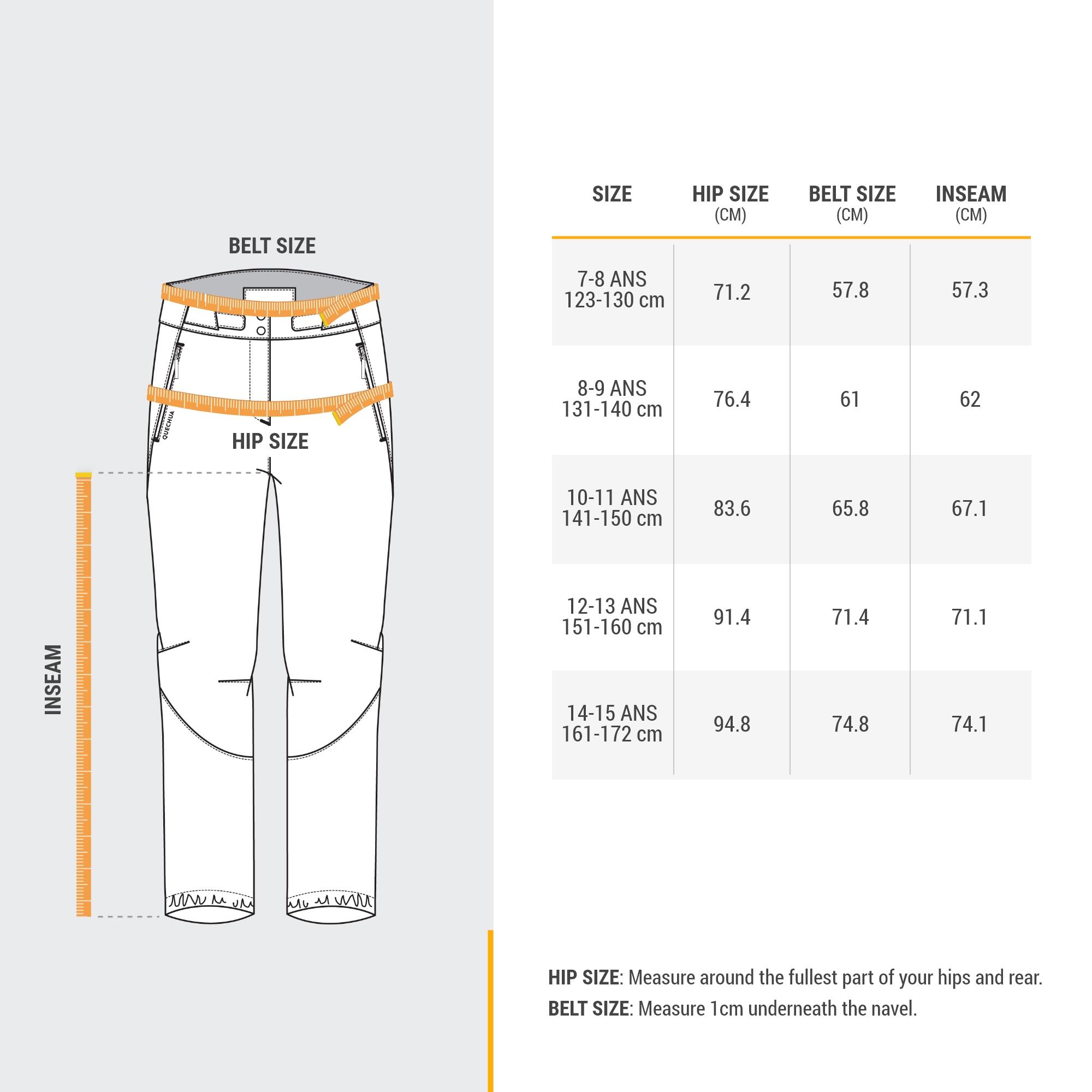 Kids’ Warm Hiking Softshell Trousers - SH500 Mountain - Ages 7-15 6/12