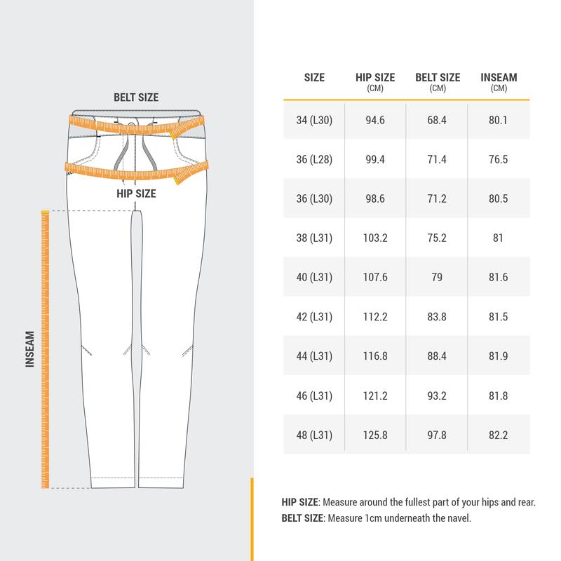Pantalon Călduros Hidrofob Drumeție NH100 Negru Damă