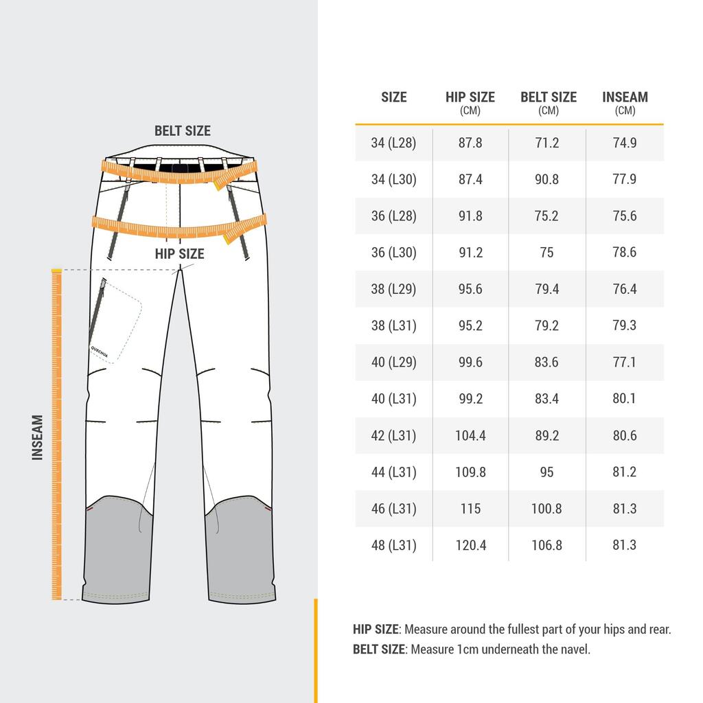 Dámske hrejivé a vodoodpudivé turistické nohavice SH500 X-Warm strečové