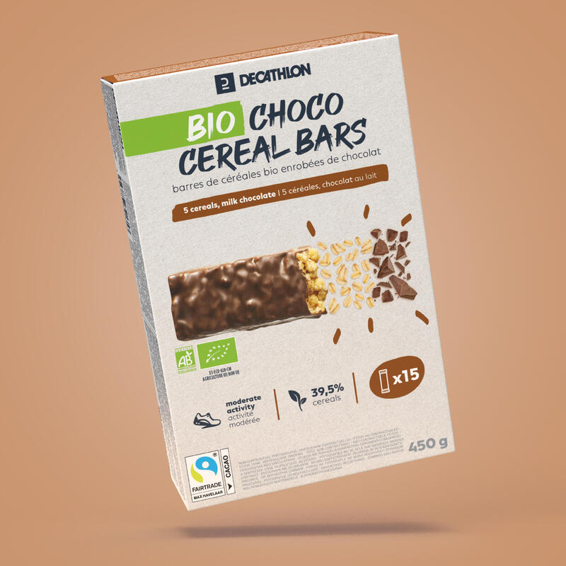 Barres de céréales enrobée BIO Chocolat x15