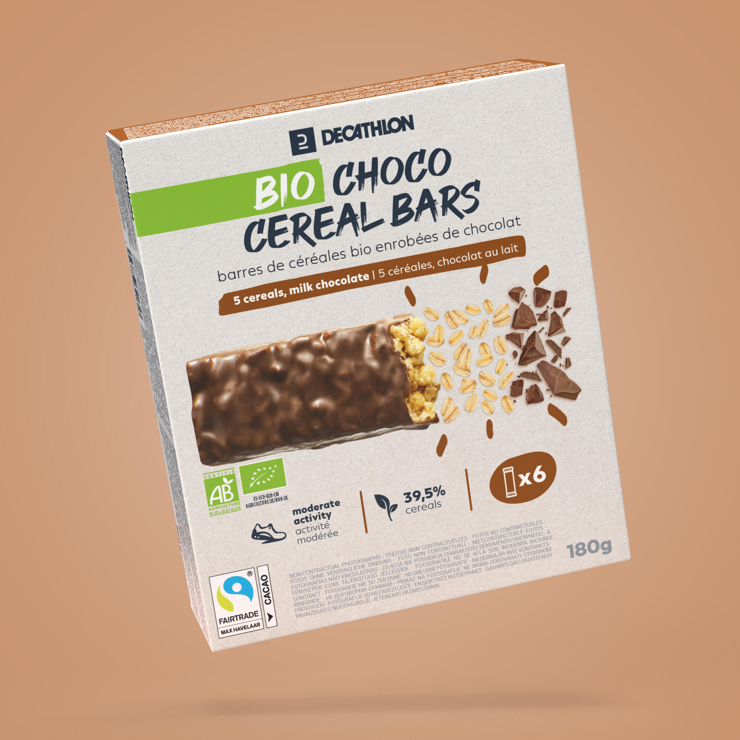 Baton de cereale învelit în ciocolată BIO x6 Baton
