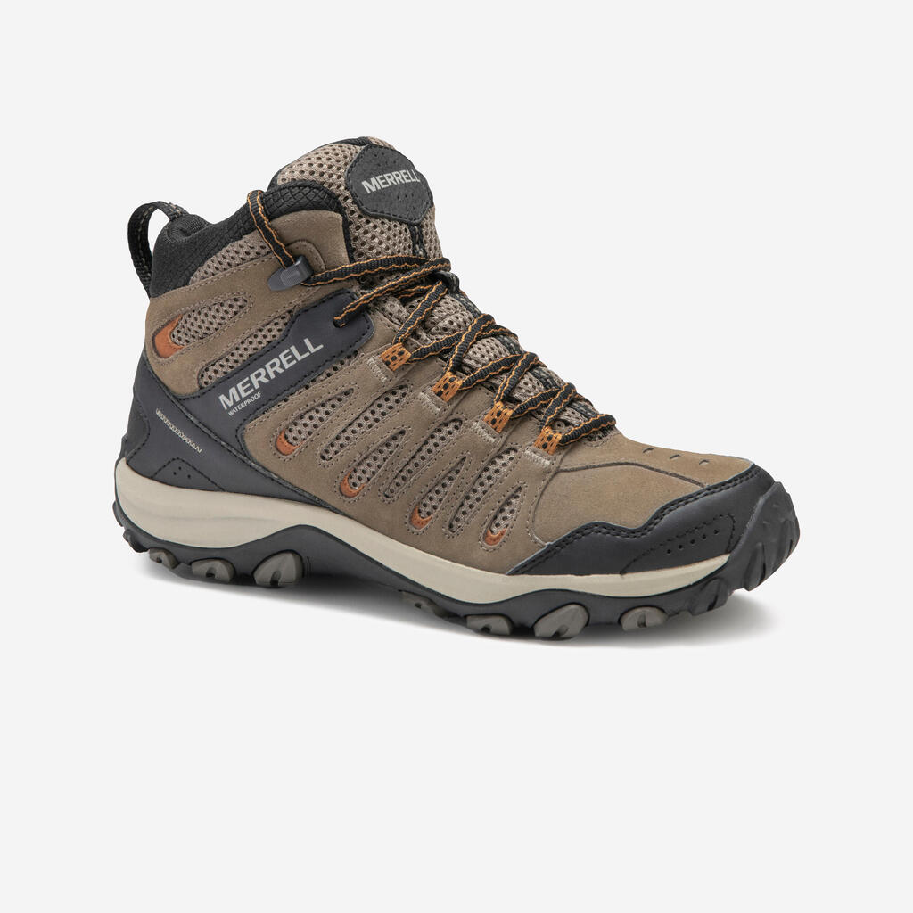 Wanderschuhe Herren wasserdicht halbhoch Bergwandern - Merrell Crosslander braun