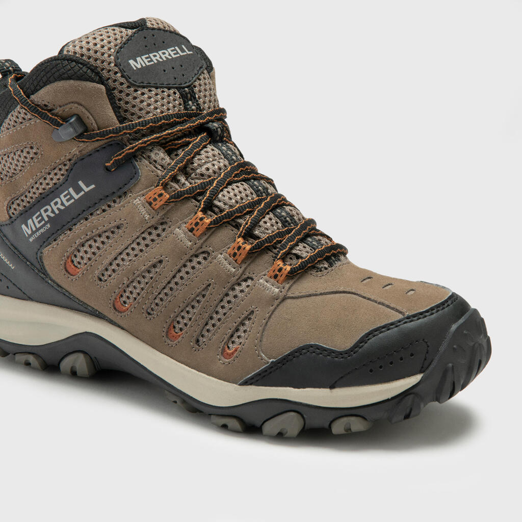 Wanderschuhe Herren wasserdicht halbhoch Bergwandern - Merrell Crosslander braun