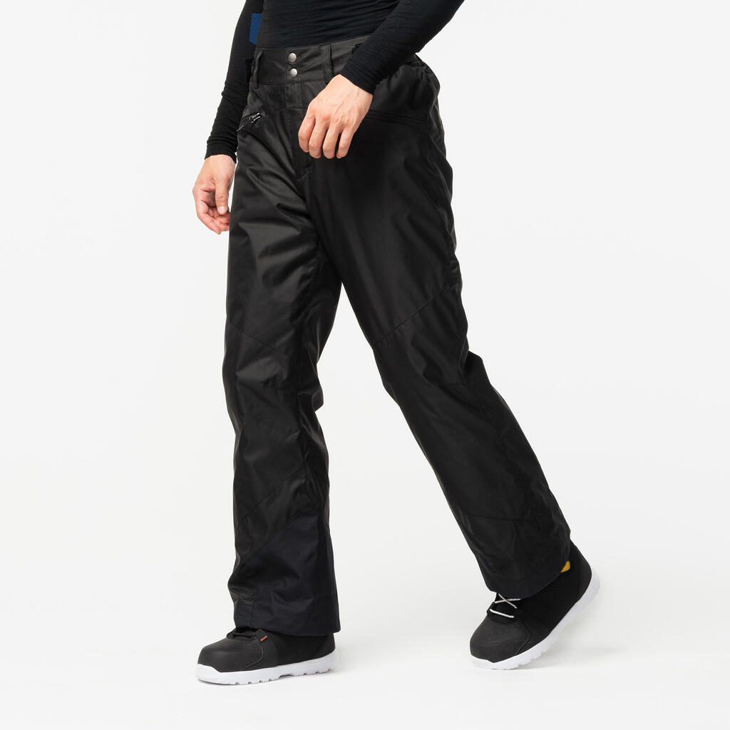Pánske hrejivé lyžiarske nohavice 180 čierne
