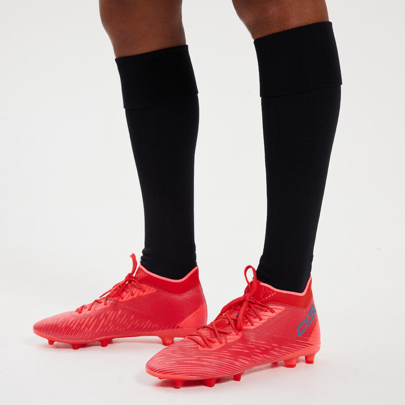 Damen/Herren Fussball Stutzen hoch mit rutschfesten Socken - Viralto II schwarz