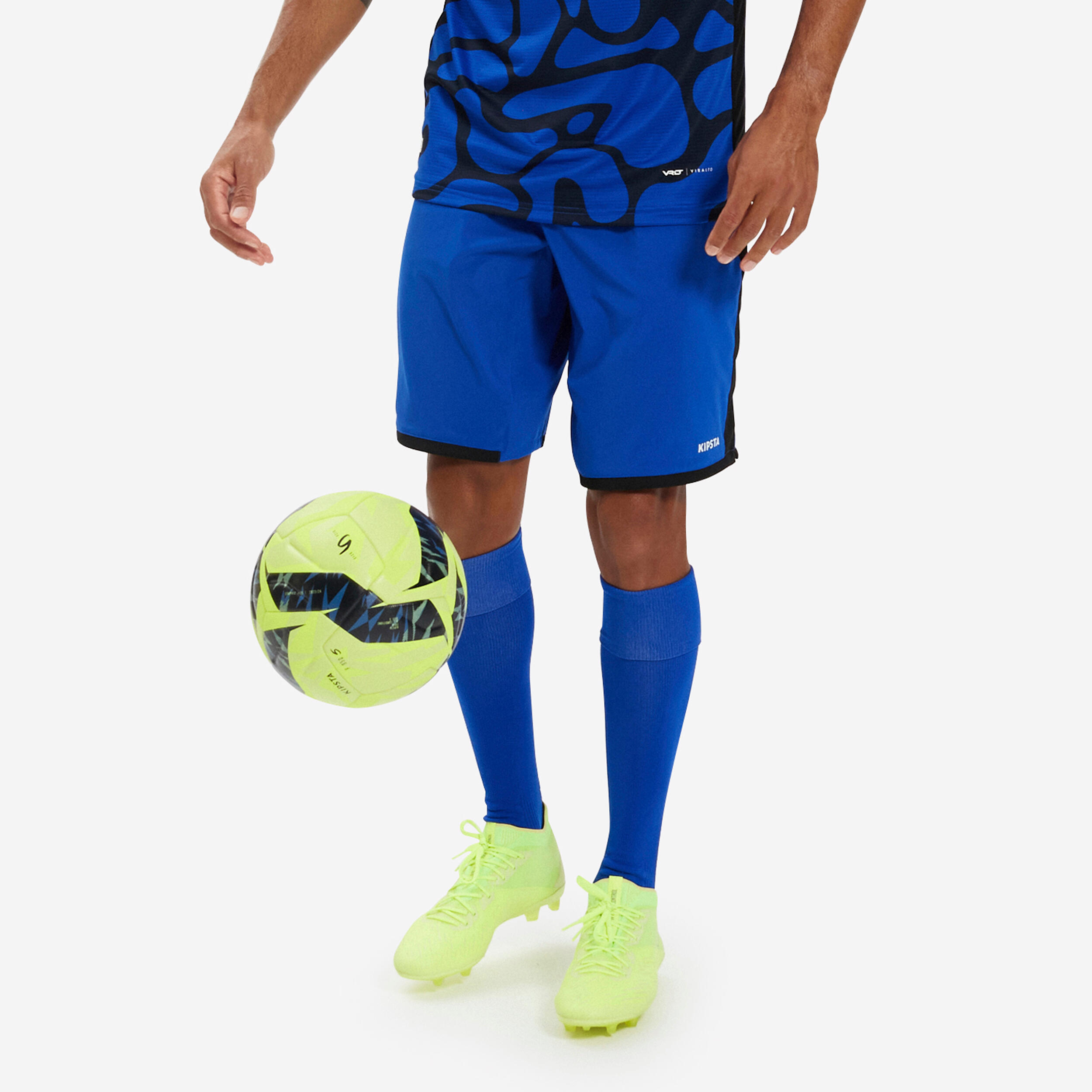 Short-Sleeved Football Shirt Viralto II - Blue, Black & White 1/9