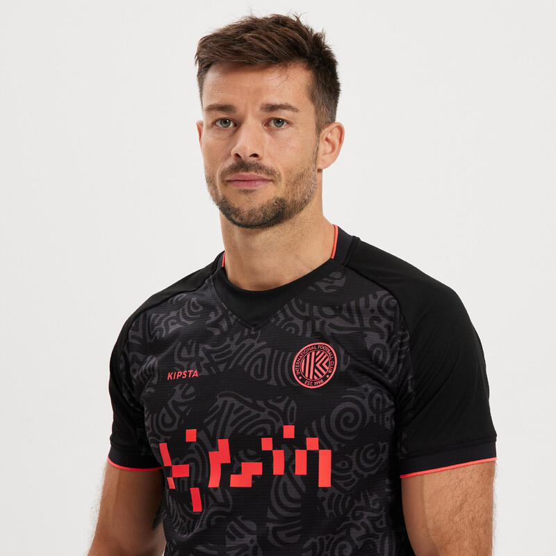 Voetbalshirt Viralto II zwart/grijs/roze