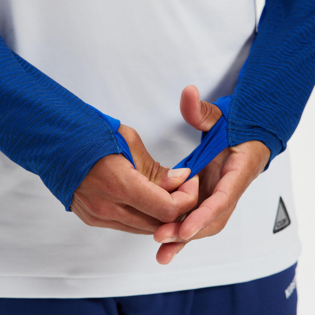 1/2-Zip Football Sweatshirt CLR - Blue/Grey