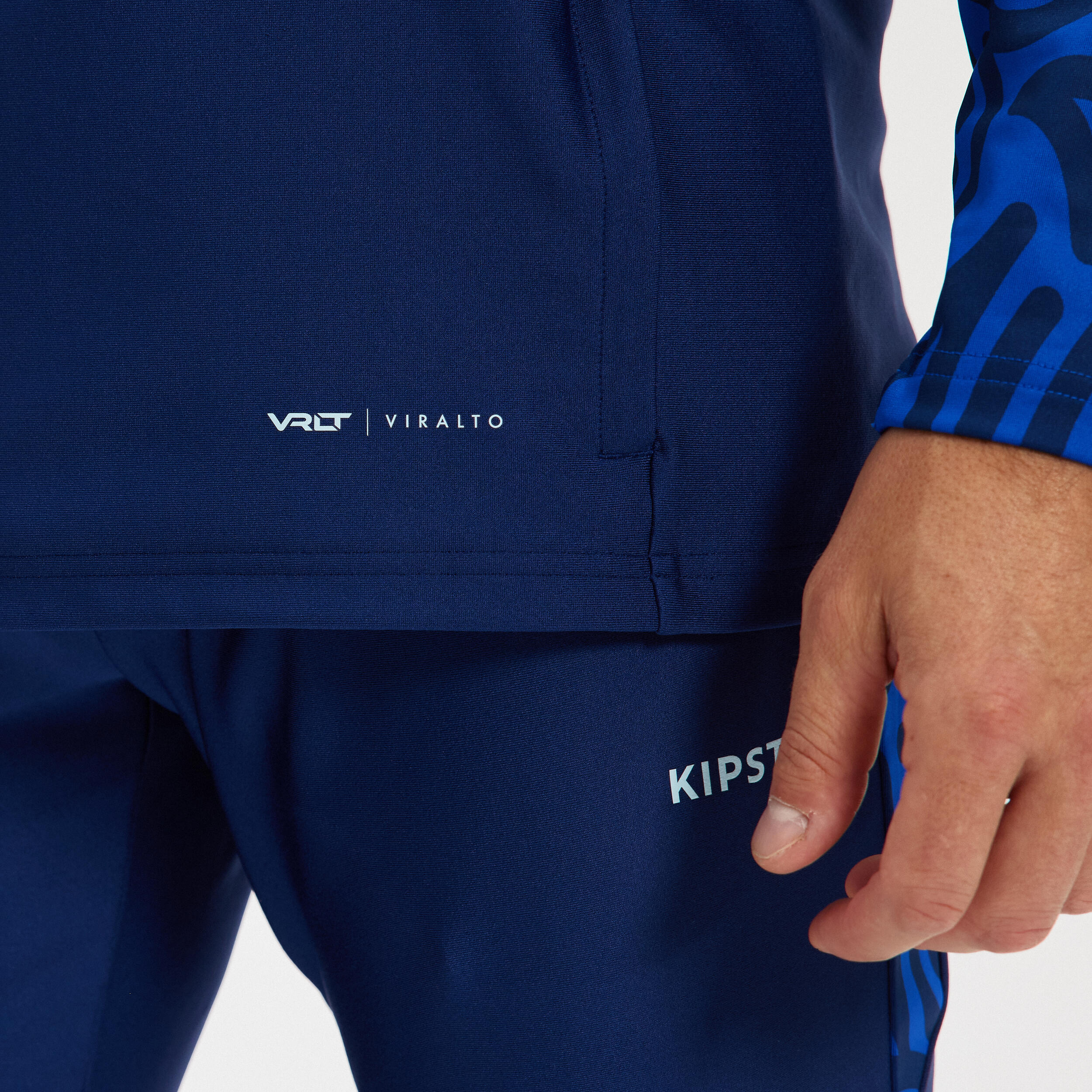 Football Half-Zip Sweatshirt Viralto Letters - Navy/Blue 8/9