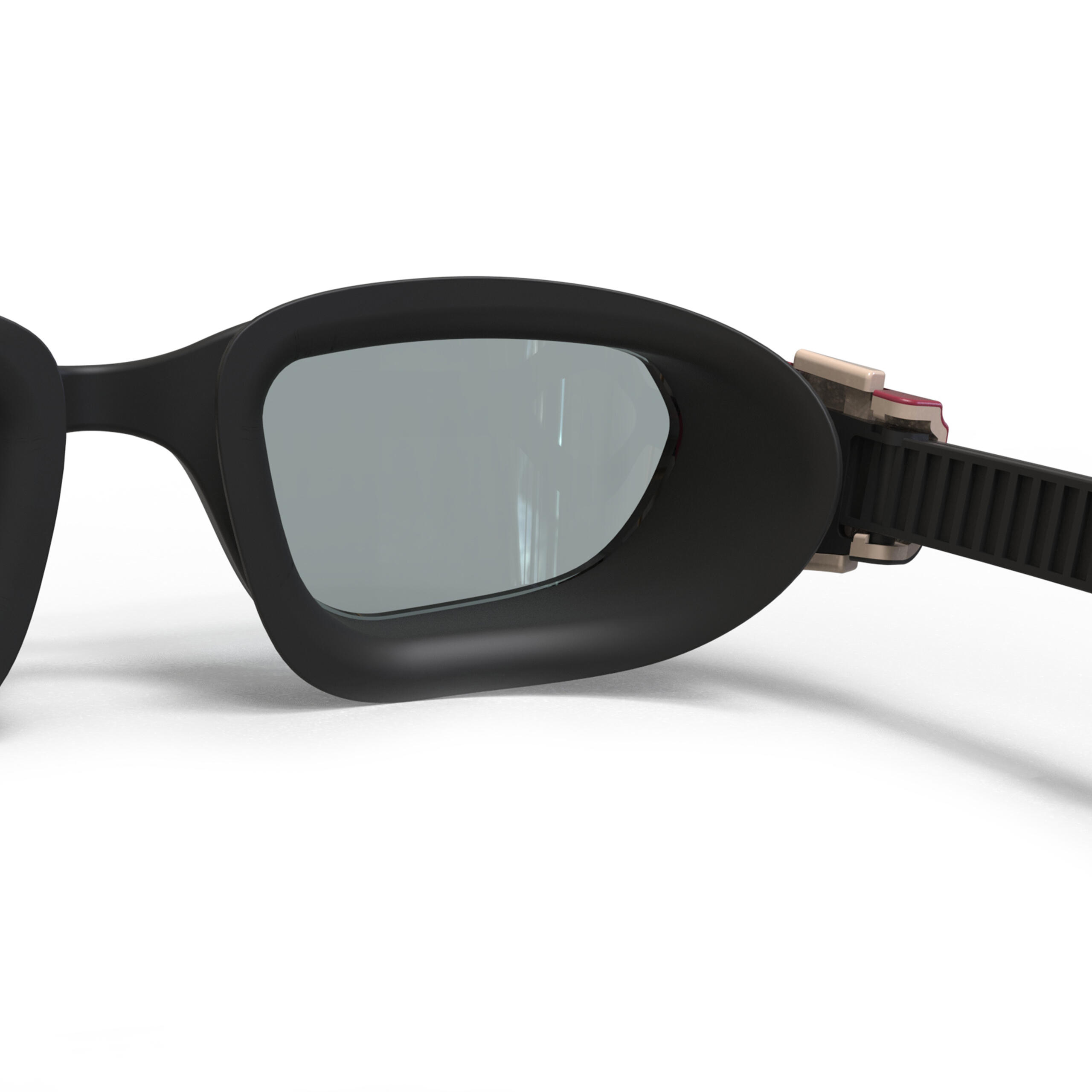 Gafas Natación Spirit Negro Rojo Cristales Ahumados Talla Grande 6/6