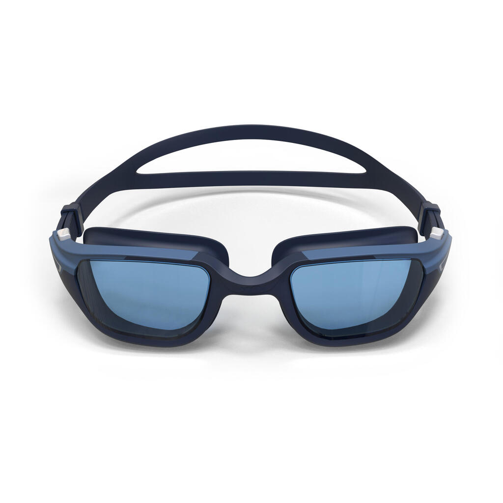 Gafas de natación lente ahumado talla L Nabaiji 500 azul oscuro