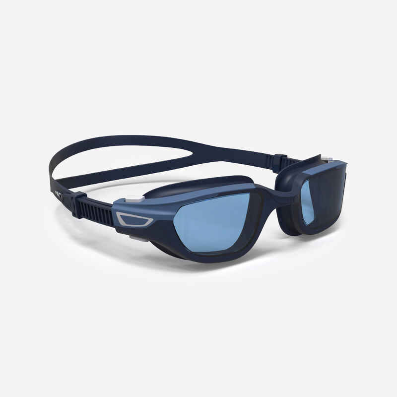 نظارات سباحة مقاس L بعدسات ملونة للكبار - SPIRIT 500 أزرق/ أبيض