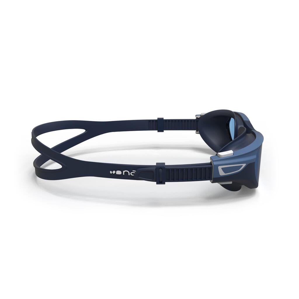 Gafas de natación lente ahumado talla L Nabaiji 500 azul oscuro