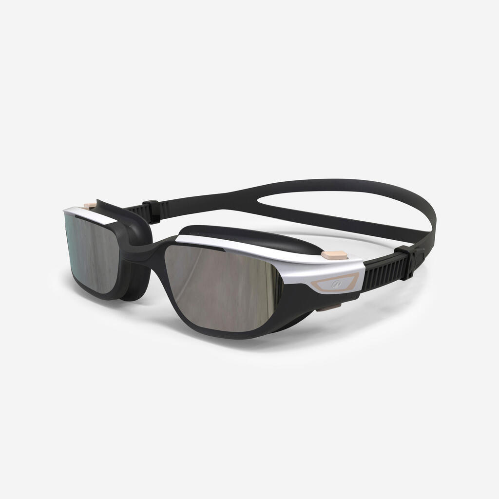 Gafas de natación lente espejo talla L Nabaiji 500 blanco