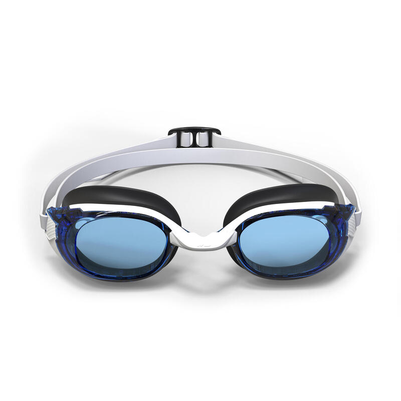 Óculos de Natação BFIT - Lentes Coloridas - Tamanho Único - Branco Azul