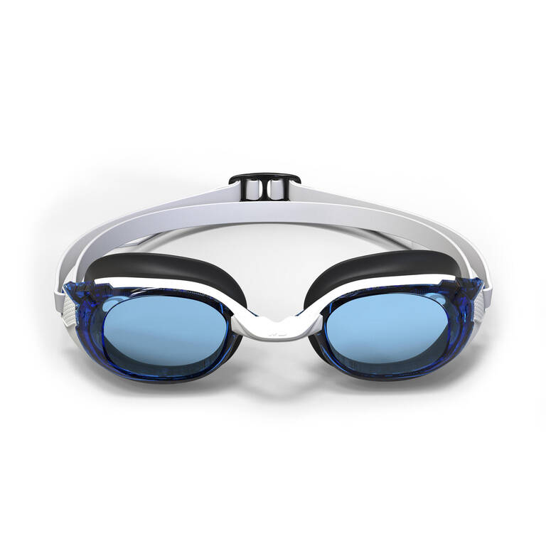 Swimming goggles BFIT - Tinted lenses - One size - White blue
