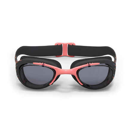 Schwimmbrille klar Grösse L - XBase schwarz/orange mit Print 